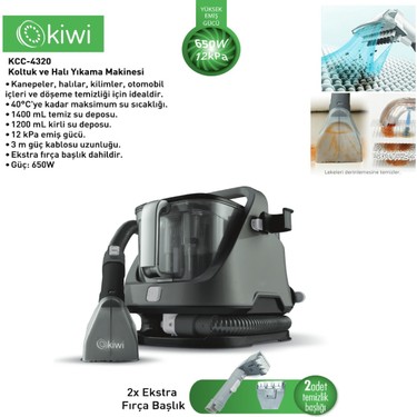 Kiwi KCC-4320 Siyah Koltuk ve Halı Yıkama Makinesi Yüksek Fiyatı