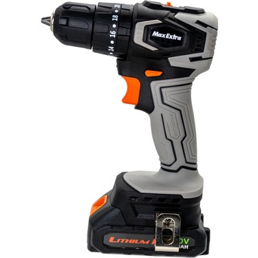 Max Extra MX1830 Çift Akü Kömürsüz Darbeli Matkap 20V 1.5AH Fiyatı