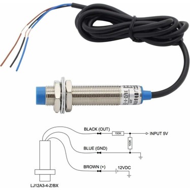 Robiz LJ12A3-4-Z/BX Endüktif 4mm Metal Algılayıcı Sensör Npn Fiyatı
