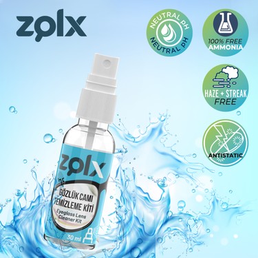 Zolx 30ML Gözlük Temizleme Kiti + Zolx 250ML Ekran Temizleme Fiyatı