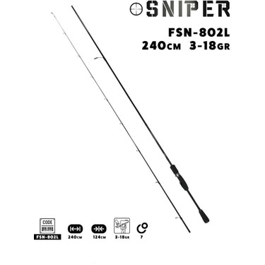 Fujin Sniper 240 cm 3-18 gr Light Spin Kamış FSN-802L Fiyatı