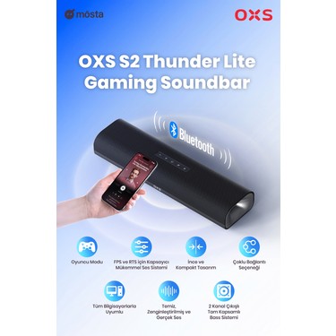 Oxs Thunder Lite PC Oyun Soundbar | Sanal Surround | 2.0 | Fiyatı