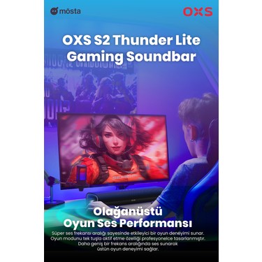 Oxs Thunder Lite PC Oyun Soundbar | Sanal Surround | 2.0 | Fiyatı