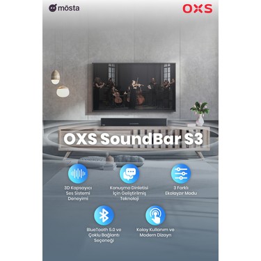 Oxs S3 Tv Için Ses Barları, Dahili Subwoofer ile Ev Sineması Fiyatı