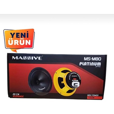 Massive MS-M80 Platinium Seri 20 cm Midrange Hoparlör 175W Fiyatı