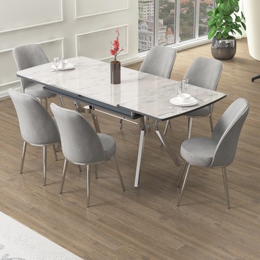Canisa Poy Serisi 89X150 Açılabilir Lak Panel Beyaz Mermer Fiyatı