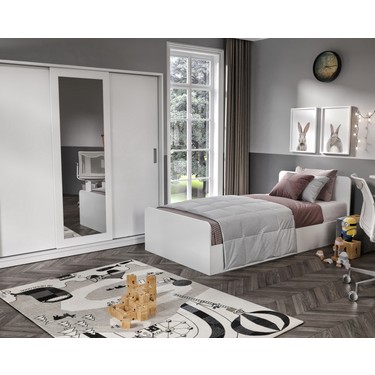 Kzn Home Anemon 3 Parçalı Tek Kişilik Mdf Genç Odası Takımı Fiyatı