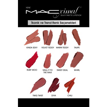 Mac M·a·cxımal Silky Matte Lipstick Nemlendirme Etkili Yoğun Fiyatı