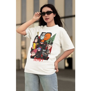 Fuddy Moda Oversize Naruto Akatsuki Üyeleri Ex2 Tişört, Fiyatı