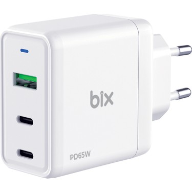 Bix BX3P65G Gan 65W USB Qc 4.0 ve 2*type-C Pd 3.0 Üç Portlu Fiyatı