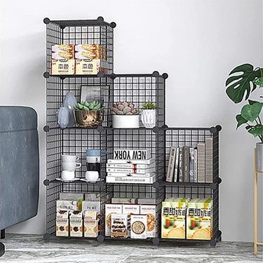 Decorelax 9 Bölmeli Tel Küp Çok Amaçlı Organizer Raf Siyah Fiyatı