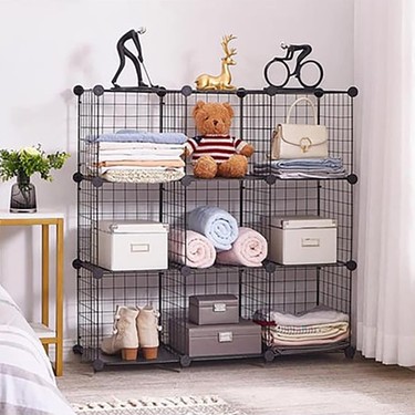 Decorelax 9 Bölmeli Tel Küp Çok Amaçlı Organizer Raf Siyah Fiyatı