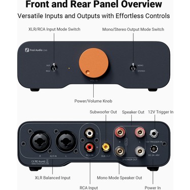 Fosi Audio Za3 Dengeli Stereo Amplifikatör - 2 Kanal Mono Fiyatı
