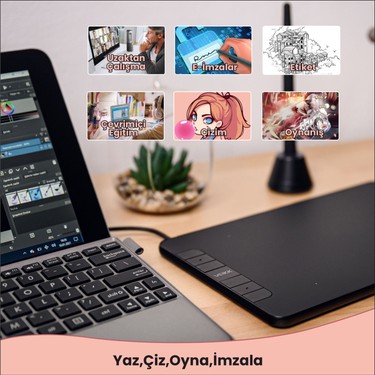 Veikk VK640 6 x 4 6 Kısayol Tuşlu Grafik Tablet + Kalem Fiyatı