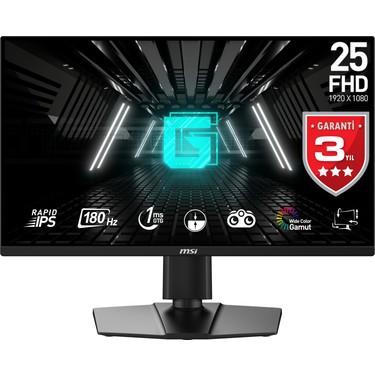 MSI G255PF E2 24.5インチ　180HZゲーミングモニター MSI 24.5 G255PF E2 Rapid IPS 180Hz 1ms Oyun Monitörü Fiyatı