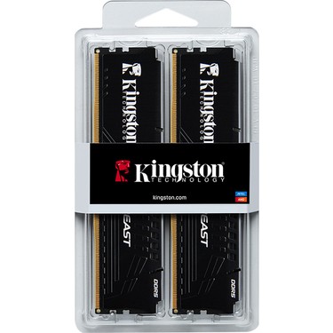 l*o様 Kingston DDR5 5200MHz 32GB (16GB 2枚 KINGSTON 32GB 5200MT/s DDR5 CL36 DIMM (Kit of 2) Beast Black Fiyatı