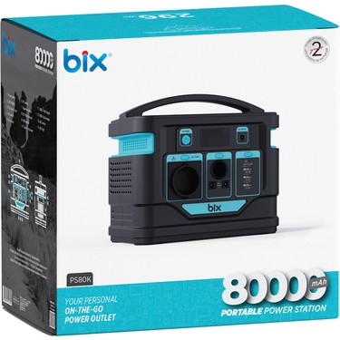 Bix PS80K 80000MAH 296WH 300W AC Priz, 3*Usb-A, 45W Type-C Fiyatı