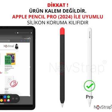 Novstrap Apple Pencil Pro (2024) ile Uyumlu Silikon Kılıf Fiyatı
