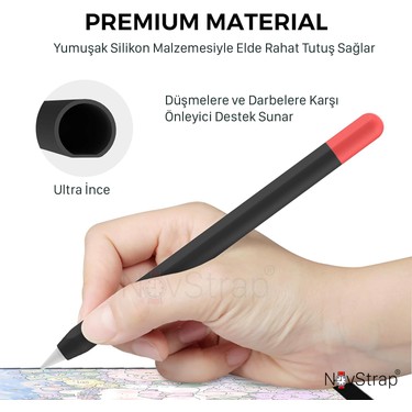 Novstrap Apple Pencil Pro (2024) ile Uyumlu Silikon Kılıf Fiyatı