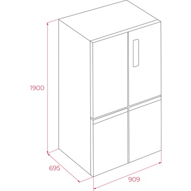 Teka Rmf 77960 Ss E Enerji Sınıfı 522 lt Nofrost Buzdolabı Fiyatı