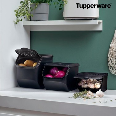 Tupperware Patates Soğan Sarımsak Saklayıcı 3'lü Kiler Set Fiyatı
