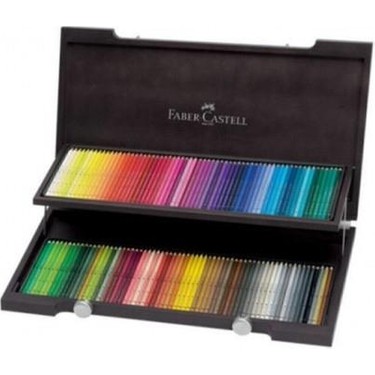 Faber-Castell Polychromos 120色セット Faber-Castell Polychromos 120 Renkli Kuru Boya Ahşap Kutu Fiyatı