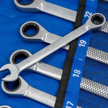 6193 Cırcır Kombine Anahtar Takımı 8-24MM 12 Parça (Bez Fiyatı