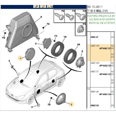 Psa Hoparlör 206 207 307 308 407 Tepee (6562X2) Fiyatı