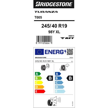 Bridgestone 245/40 R19 98Y Xl Turanza T005 Rft Oto Yaz Fiyatı