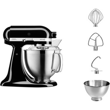 KitchenAid Artisanスタンドミキサー ブラック4.８箱あり KitchenAid Artisan 4,8 lt Stand Mikser 275 W Güç Siyah Renk Fiyatı