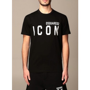 DSQUARED2 ICON Tシャツ　ブラック　Lサイズ Dsquared2 Icon Print T-Shirt Fiyatı - Taksit Seçenekleri