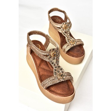 Fox Shoes S258188009 Bakır Dolgu Tabanlı Kadın Sandalet Fiyatı