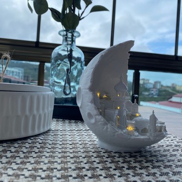 Root Made Ay Şehri Peri Ledli Dekoratif Obje Diorama Beyaz Fiyatı