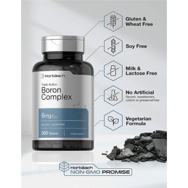 Horbaach Horbäach Triple Boron Complex 6 Mg | 300 Tablets | Fiyatı