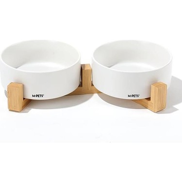 M-Pets Opera Bamboo Standlı Seramik Mama Kabı 2 x 850 ml Fiyatı