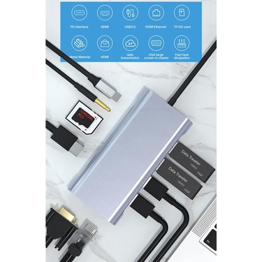 Store Type C Hub 11 In 1 USB C Docking Station 4K Fiyatı