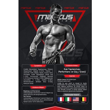 Marcus Nutrition X Series Portakal Aromalı Kreatin Tozu 419 Fiyatı