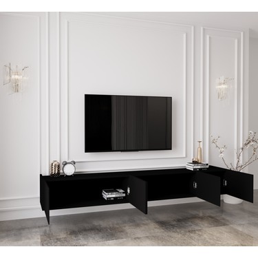 Enwood Capella Country Siyah 5 Kapaklı Duvara Monte 200 cm Fiyatı