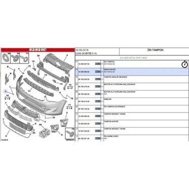 Ön Çeki Kapak C-Elysee (BCI309040-FSE22313008-1608698880) Fiyatı