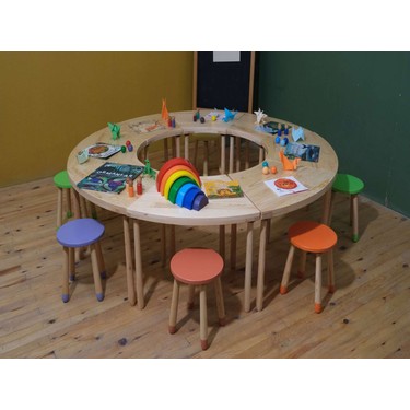 Woodnjoy Sekiz Parçalı Yuvarlak Grup Etkinlik Masası Fiyatı