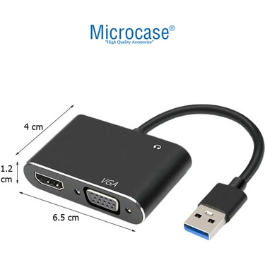 Microcase USB 30 Hdmı-Vga-Aux Görüntü Aktarıcı Adaptör Fiyatı