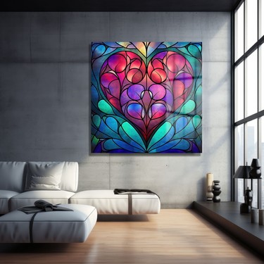 Glazella Vitray Kalp Kare Cam Tablo Fiyatı - Taksit Seçenekleri