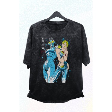 Fuddy Moda Oversize Jojo Bizarre Baskılı Yıkamalı T-Shirt, Fiyatı