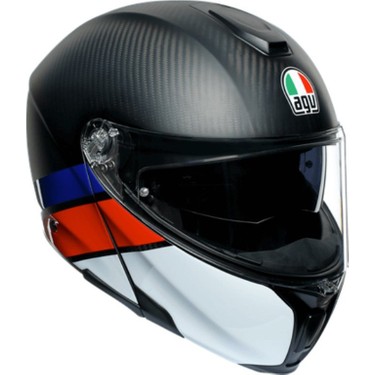 AGV ヘルメット SPORTMODULAR MULTI Agv Sportmodular Multi Plk Layer Carbon Kırmızı Mavi Çene Fiyatı