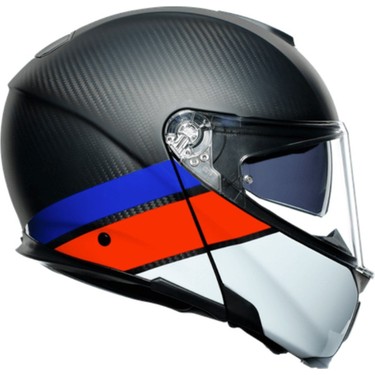 AGV ヘルメット SPORTMODULAR MULTI Agv Sportmodular Multi Plk Layer Carbon Kırmızı Mavi Çene Fiyatı
