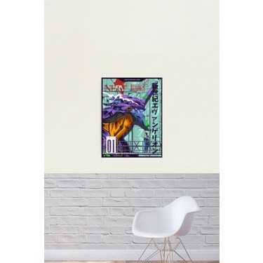 Jeronkarji Evangelion - Eva 01 Poster Renkli Tablo Ahşap Fiyatı