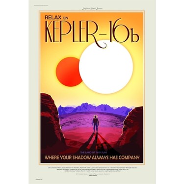 Jeronkarji KEPLER-16B - Nasa/jpl Seyahat Posteri Tablo Ahşap Fiyatı
