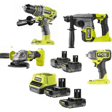 Ryobi Dörtlü Akülü Montaj Seti (Set1) Fiyatı - Taksit Seçenekleri