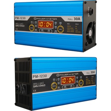 Powermaster PM-1230 12 Volt Max 30 Amper LCD Ekranlı Akü Fiyatı