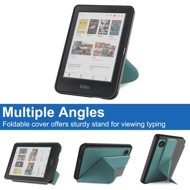 Kobo Clara Colour/BW Origami Kılıf Yeşil Renkli Ekran Kitabı